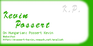 kevin possert business card